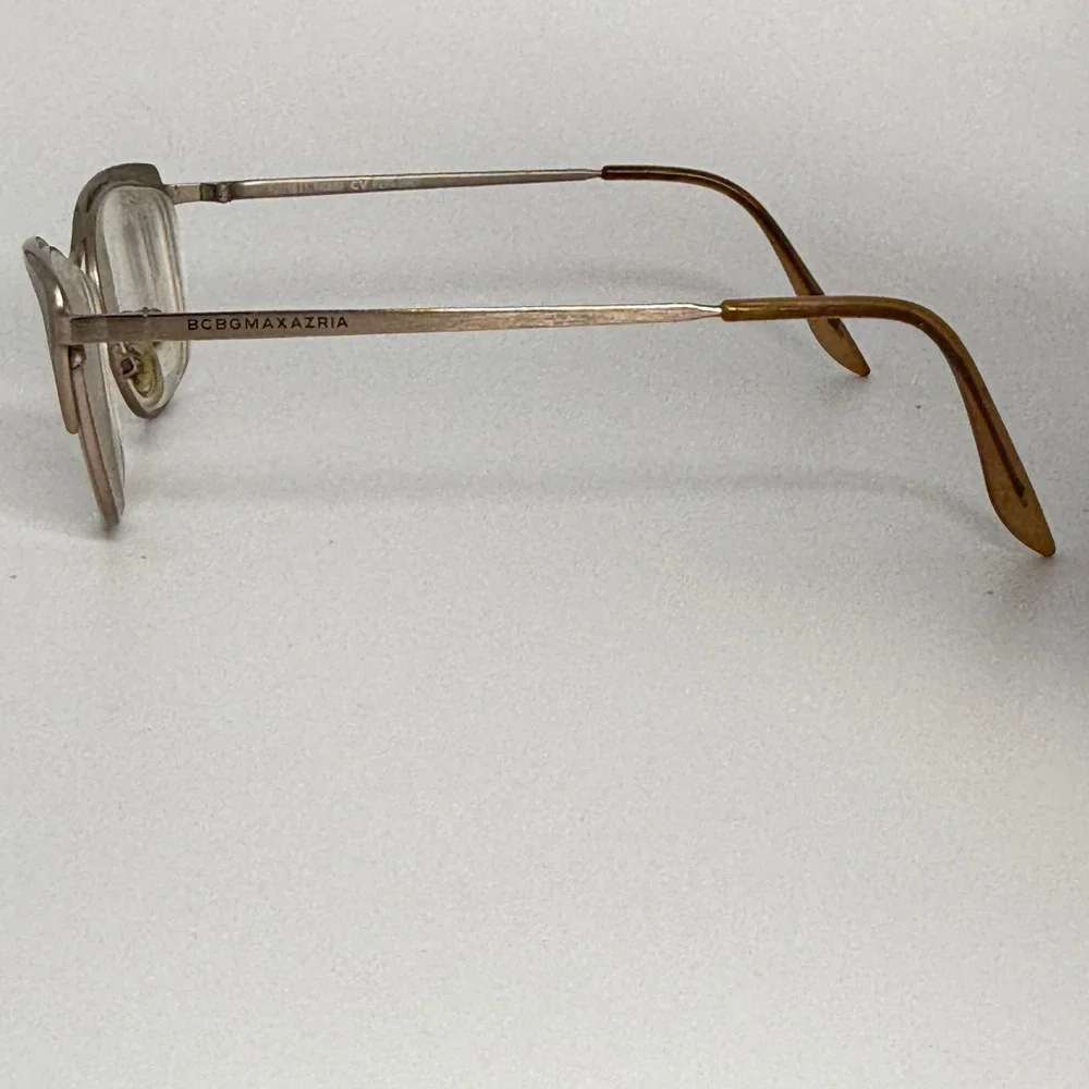 BCBGMAXAZRIA Filipa‎ Sand Eyeglasses Frames 52-16-140 Gold Cat Eye CV 21793